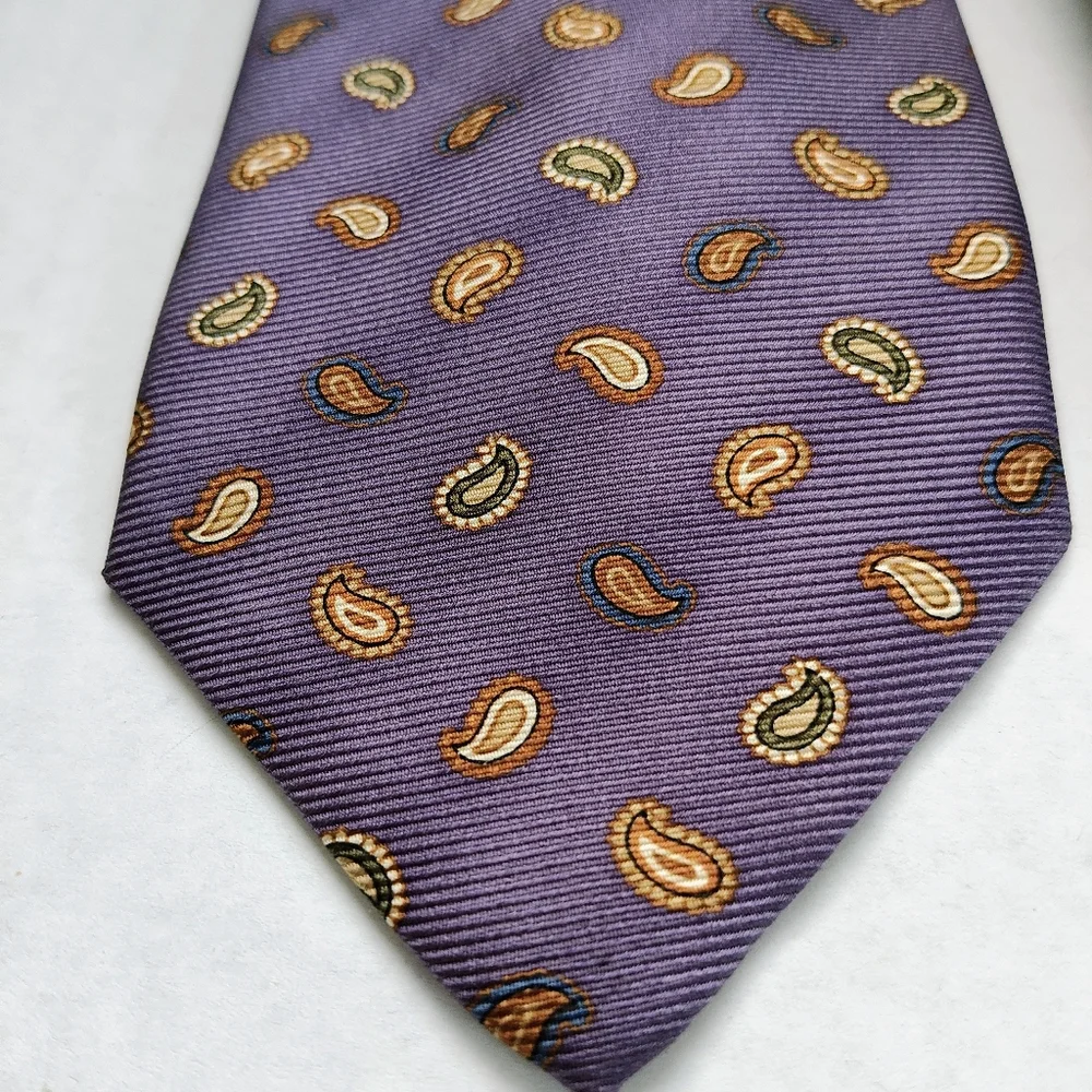 Paul Smith Set Of 2 Silk Men's Neckties Stripes And Paisley